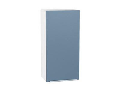 Шкаф верхний с 1-ой дверцей Фьюжн Белый, Silky Blue, 920, 450 В*Ш*Г 920*450*320, фасад МДФ  Silky Blue, корпус  Белый ms2510VVT_52023