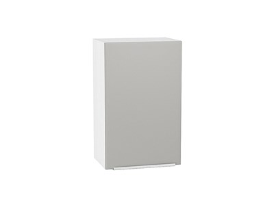 Шкаф верхний с 1-ой дверцей Фьюжн Белый, Silky Light Grey, 720, 450 В*Ш*Г 716*450*320, фасад МДФ  Silky Light Grey, корпус  Белый ms2510VVT_66577
