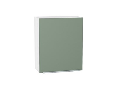 Шкаф верхний с 1-ой дверцей Фьюжн Белый, Silky Mint, 720, 600 В*Ш*Г 716*600*320, фасад МДФ  Silky Mint, корпус  Белый ms2510VVT_52002