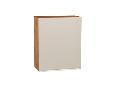Шкаф верхний с 1-ой дверцей Фьюжн Дуб Вотан, Cream Silk, 720, 600 В*Ш*Г 716*600*320, фасад МДФ  Cream Silk, корпус  Дуб Вотан ms2510VVT_71916