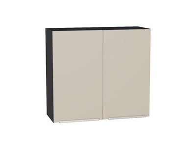 Шкаф верхний с 2-мя дверцами Фьюжн Graphite, Cream Silk, 720, 800 В*Ш*Г 716*800*320, фасад МДФ  Cream Silk, корпус  Graphite ms2510VVT_71940