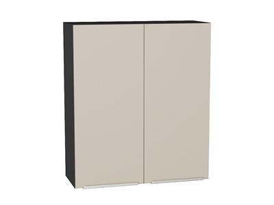 Шкаф верхний с 2-мя дверцами Фьюжн Graphite, Cream Silk, 920, 800 В*Ш*Г 920*800*320, фасад МДФ  Cream Silk, корпус  Graphite ms2510VVT_71942