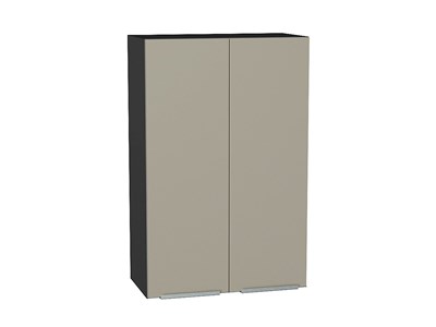 Шкаф верхний с 2-мя дверцами Фьюжн Graphite, Silky Grey, 920, 600 В*Ш*Г 920*600*320, фасад МДФ  Silky Grey, корпус  Graphite ms2510VVT_52053