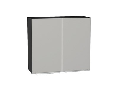 Шкаф верхний с 2-мя дверцами Фьюжн Graphite, Silky Light Grey, 720, 800 В*Ш*Г 716*800*320, фасад МДФ  Silky Light Grey, корпус  Graphite ms2510VVT_66620