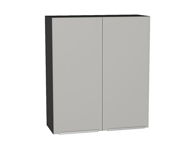Шкаф верхний с 2-мя дверцами Фьюжн Graphite, Silky Light Grey, 920, 800 В*Ш*Г 920*800*320, фасад МДФ  Silky Light Grey, корпус  Graphite ms2510VVT_66622