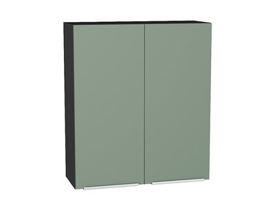 Шкаф верхний с 2-мя дверцами Фьюжн Graphite, Silky Mint, 920, 800 В*Ш*Г 920*800*320, фасад МДФ  Silky Mint, корпус  Graphite ms2510VVT_52060