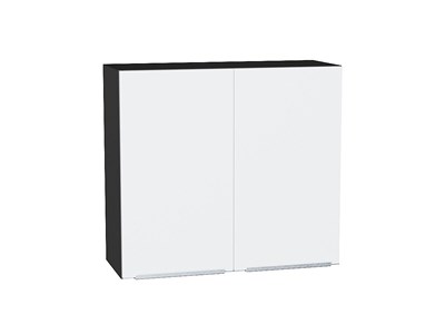 Шкаф верхний с 2-мя дверцами Фьюжн Graphite, Silky White, 720, 800 В*Ш*Г 716*800*320, фасад МДФ  Silky White, корпус  Graphite ms2510VVT_52046