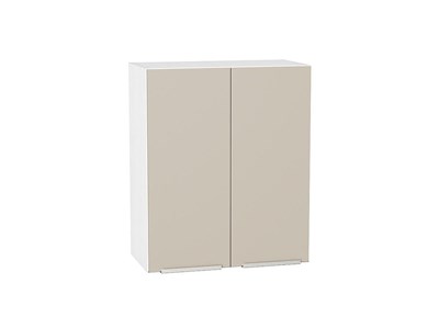 Шкаф верхний с 2-мя дверцами Фьюжн Белый, Cream Silk, 720, 600 В*Ш*Г 716*600*320, фасад МДФ  Cream Silk, корпус  Белый ms2510VVT_71903