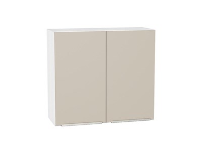 Шкаф верхний с 2-мя дверцами Фьюжн Белый, Cream Silk, 720, 800 В*Ш*Г 716*800*320, фасад МДФ  Cream Silk, корпус  Белый ms2510VVT_71904
