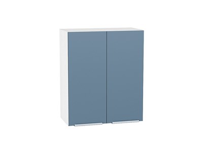 Шкаф верхний с 2-мя дверцами Фьюжн Белый, Silky Blue, 720, 600 В*Ш*Г 716*600*320, фасад МДФ  Silky Blue, корпус  Белый ms2510VVT_52041