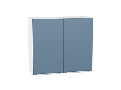 Шкаф верхний с 2-мя дверцами Фьюжн Белый, Silky Blue, 720, 800 В*Ш*Г 716*800*320, фасад МДФ  Silky Blue, корпус  Белый ms2510VVT_52061