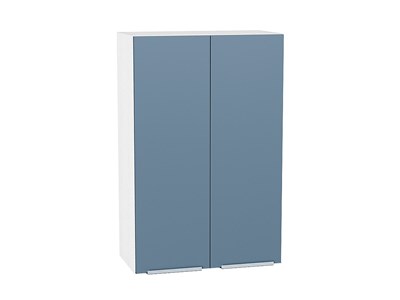 Шкаф верхний с 2-мя дверцами Фьюжн Белый, Silky Blue, 920, 600 В*Ш*Г 920*600*320, фасад МДФ  Silky Blue, корпус  Белый ms2510VVT_52062