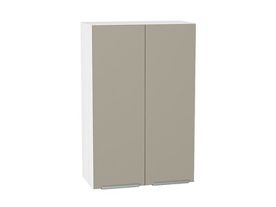 Шкаф верхний с 2-мя дверцами Фьюжн Белый, Silky Grey, 920, 600 В*Ш*Г 920*600*320, фасад МДФ  Silky Grey, корпус  Белый ms2510VVT_52050