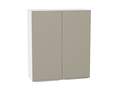 Шкаф верхний с 2-мя дверцами Фьюжн Белый, Silky Grey, 920, 800 В*Ш*Г 920*800*320, фасад МДФ  Silky Grey, корпус  Белый ms2510VVT_52051