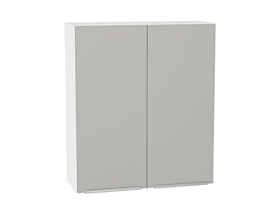 Шкаф верхний с 2-мя дверцами Фьюжн Белый, Silky Light Grey, 920, 800 В*Ш*Г 920*800*320, фасад МДФ  Silky Light Grey, корпус  Белый ms2510VVT_66613