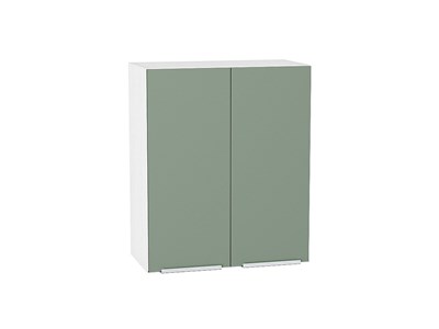 Шкаф верхний с 2-мя дверцами Фьюжн Белый, Silky Mint, 720, 600 В*Ш*Г 716*600*320, фасад МДФ  Silky Mint, корпус  Белый ms2510VVT_52039