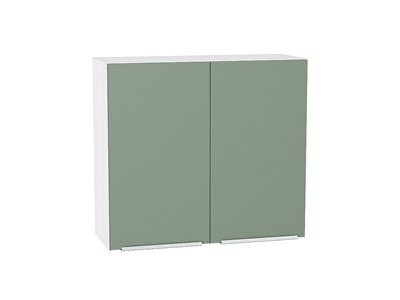 Шкаф верхний с 2-мя дверцами Фьюжн Белый, Silky Mint, 720, 800 В*Ш*Г 716*800*320, фасад МДФ  Silky Mint, корпус  Белый ms2510VVT_52055