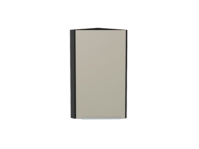 Шкаф верхний торцевой Фьюжн Graphite, Silky Grey, 720 В*Ш*Г 716*300*306, фасад МДФ  Silky Grey, корпус  Graphite ms2510VVT_52070