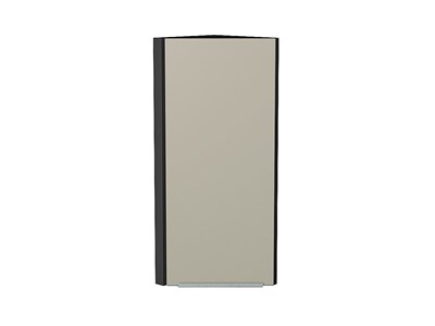 Шкаф верхний торцевой Фьюжн Graphite, Silky Grey, 920 В*Ш*Г 920*300*306, фасад МДФ  Silky Grey, корпус  Graphite ms2510VVT_52078