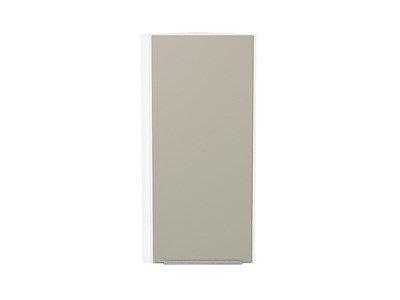 Шкаф верхний торцевой Фьюжн Белый, Silky Grey, 920 В*Ш*Г 920*300*306, фасад МДФ  Silky Grey, корпус  Белый ms2510VVT_52077