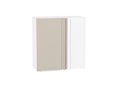 Шкаф верхний прямой угловой Фьюжн Белый, Cream Silk, 720 В*Ш*Г 716*700*345, фасад МДФ  Cream Silk, корпус  Белый ms2510VVT_71885