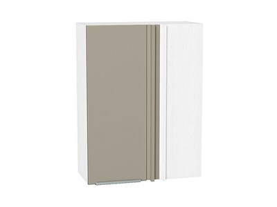 Шкаф верхний прямой угловой Фьюжн Белый, Silky Grey, 920 В*Ш*Г 920*700*345, фасад МДФ  Silky Grey, корпус  Белый ms2510VVT_60141