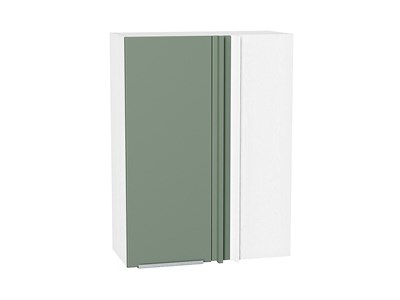 Шкаф верхний прямой угловой Фьюжн Белый, Silky Mint, 920 В*Ш*Г 920*700*345, фасад МДФ  Silky Mint, корпус  Белый ms2510VVT_60145