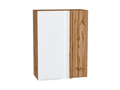 Шкаф верхний прямой угловой Фьюжн Дуб Вотан, Silky White, 920 В*Ш*Г 920*700*345, фасад МДФ  Silky White, корпус  Дуб Вотан ms2510VVT_60680