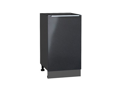 Шкаф нижний с 1-ой дверцей Фьюжн Graphite, Anthracite, 450 В*Ш*Г 816*450*480, фасад МДФ  Anthracite, корпус  Graphite ms2510VVT_39668