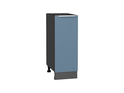 Шкаф нижний с 1-ой дверцей Фьюжн Graphite, Silky Blue, 300 В*Ш*Г 816*300*480, фасад МДФ  Silky Blue, корпус  Graphite ms2510VVT_52157