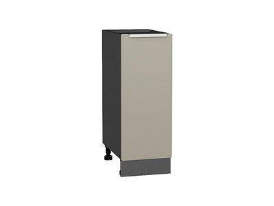 Шкаф нижний с 1-ой дверцей Фьюжн Graphite, Silky Grey, 300 В*Ш*Г 816*300*480, фасад МДФ  Silky Grey, корпус  Graphite ms2510VVT_52153