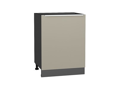 Шкаф нижний с 1-ой дверцей Фьюжн Graphite, Silky Grey, 600 В*Ш*Г 816*600*480, фасад МДФ  Silky Grey, корпус  Graphite ms2510VVT_52173