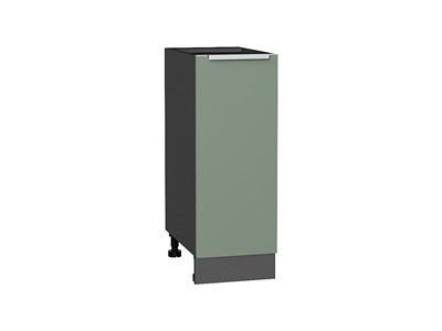 Шкаф нижний с 1-ой дверцей Фьюжн Graphite, Silky Mint, 300 В*Ш*Г 816*300*480, фасад МДФ  Silky Mint, корпус  Graphite ms2510VVT_52155