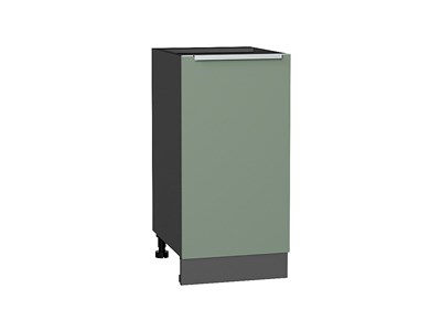 Шкаф нижний с 1-ой дверцей Фьюжн Graphite, Silky Mint, 400 В*Ш*Г 816*400*480, фасад МДФ  Silky Mint, корпус  Graphite ms2510VVT_52178