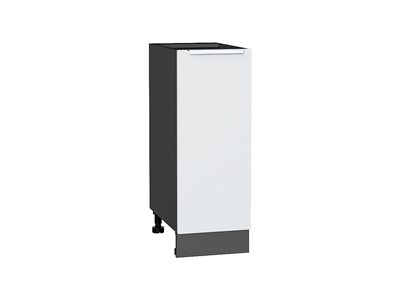 Шкаф нижний с 1-ой дверцей Фьюжн Graphite, Silky White, 300 В*Ш*Г 816*300*480, фасад МДФ  Silky White, корпус  Graphite ms2510VVT_52151