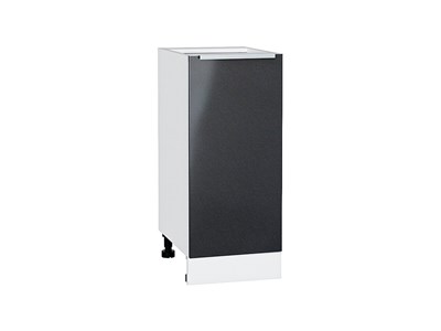 Шкаф нижний с 1-ой дверцей Фьюжн Белый, Anthracite, 350 В*Ш*Г 816*350*480, фасад МДФ  Anthracite, корпус  Белый ms2510VVT_65144