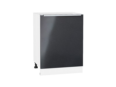 Шкаф нижний с 1-ой дверцей Фьюжн Белый, Anthracite, 600 В*Ш*Г 816*600*480, фасад МДФ  Anthracite, корпус  Белый ms2510VVT_41550