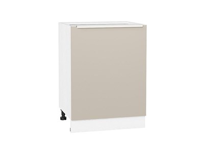 Шкаф нижний с 1-ой дверцей Фьюжн Белый, Cream Silk, 600 В*Ш*Г 816*600*480, фасад МДФ  Cream Silk, корпус  Белый ms2510VVT_71984