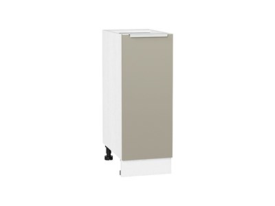 Шкаф нижний с 1-ой дверцей Фьюжн Белый, Silky Grey, 300 В*Ш*Г 816*300*480, фасад МДФ  Silky Grey, корпус  Белый ms2510VVT_52152