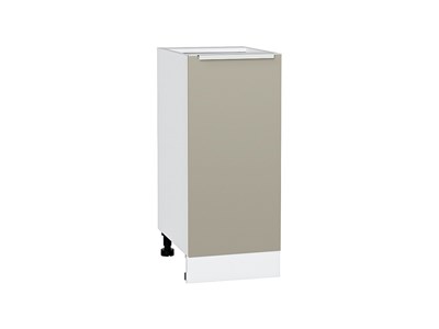 Шкаф нижний с 1-ой дверцей Фьюжн Белый, Silky Grey, 350 В*Ш*Г 816*350*480, фасад МДФ  Silky Grey, корпус  Белый ms2510VVT_65132