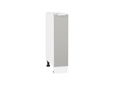 Шкаф нижний с 1-ой дверцей Фьюжн Белый, Silky Light Grey, 200 В*Ш*Г 816*200*480, фасад МДФ  Silky Light Grey, корпус  Белый ms2510VVT_66654