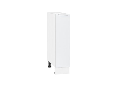 Шкаф нижний с 1-ой дверцей Фьюжн Белый, Silky White, 200 В*Ш*Г 816*200*480, фасад МДФ  Silky White, корпус  Белый ms2510VVT_66180