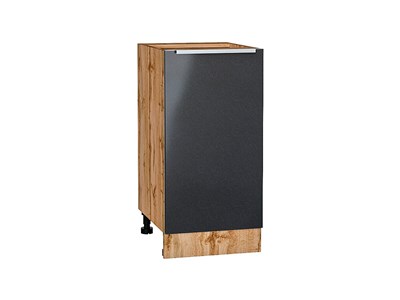 Шкаф нижний с 1-ой дверцей Фьюжн Дуб Вотан, Anthracite, 400 В*Ш*Г 816*400*480, фасад МДФ  Anthracite, корпус  Дуб Вотан ms2510VVT_60989