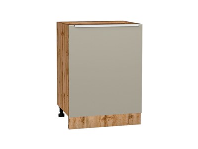 Шкаф нижний с 1-ой дверцей Фьюжн Дуб Вотан, Silky Grey, 600 В*Ш*Г 816*600*480, фасад МДФ  Silky Grey, корпус  Дуб Вотан ms2510VVT_60976