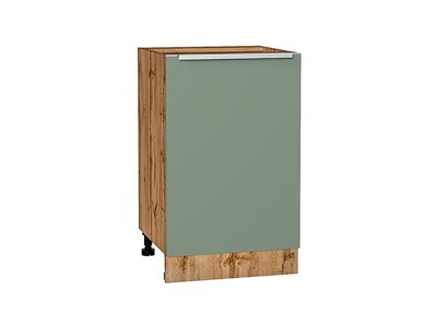 Шкаф нижний с 1-ой дверцей Фьюжн Дуб Вотан, Silky Mint, 500 В*Ш*Г 816*500*480, фасад МДФ  Silky Mint, корпус  Дуб Вотан ms2510VVT_60979