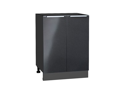Шкаф нижний с 2-мя дверцами Фьюжн Graphite, Anthracite, 600 В*Ш*Г 816*600*480, фасад МДФ  Anthracite, корпус  Graphite ms2510VVT_36844