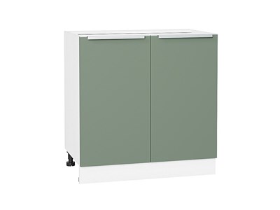 Шкаф нижний с 2-мя дверцами Фьюжн Белый, Silky Mint, 800 В*Ш*Г 816*800*480, фасад МДФ  Silky Mint, корпус  Белый ms2510VVT_52218