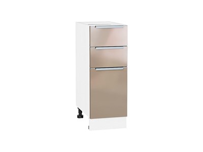 Шкаф нижний с 3-мя ящиками Фьюжн Белый, Gallant, 300 В*Ш*Г 816*300*480, фасад МДФ  Gallant, корпус  Белый ms2510VVT_36877