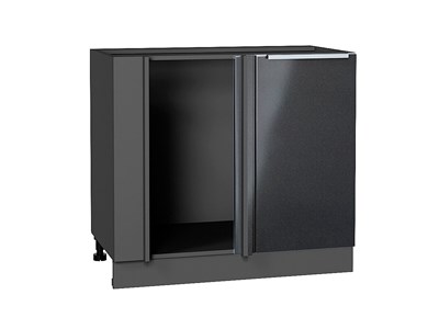 Шкаф нижний угловой Фьюжн Graphite, Anthracite В*Ш*Г 816*890*480, фасад МДФ  Anthracite, корпус  Graphite ms2510VVT_39782