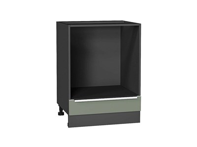 Шкаф нижний под духовку Фьюжн Graphite, Silky Mint, 600 В*Ш*Г 816*600*476, фасад МДФ  Silky Mint, корпус  Graphite ms2510VVT_52122